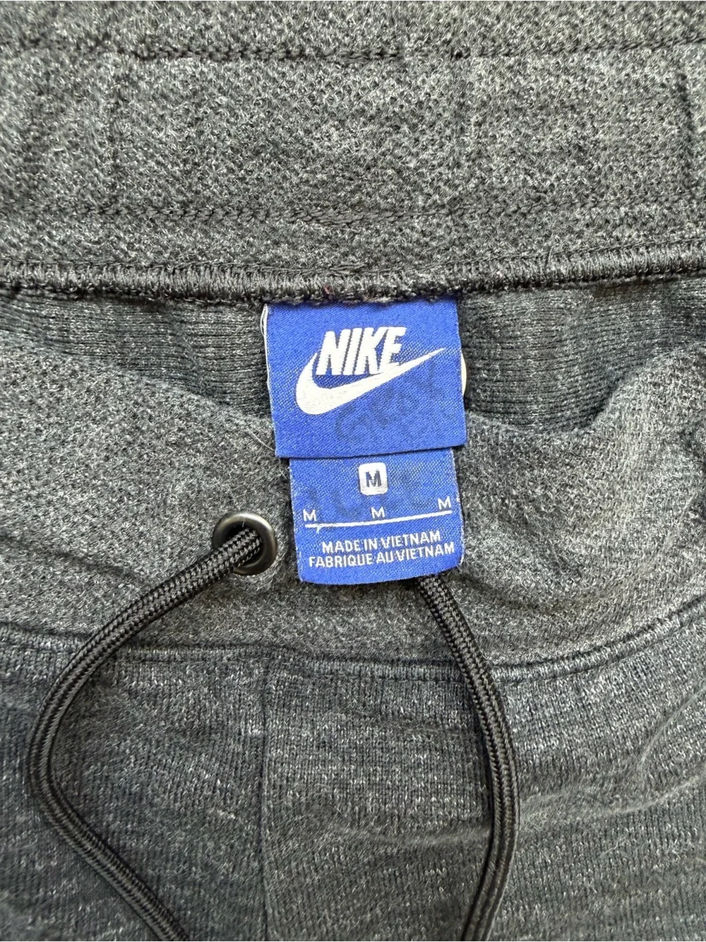 Vintage Dark Gray Nike Men's Athletic Shorts with Drawstring
